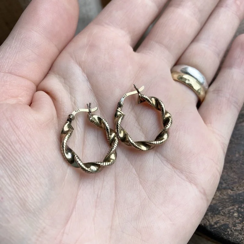 sterling silver gilt twist hoops 3.jpeg