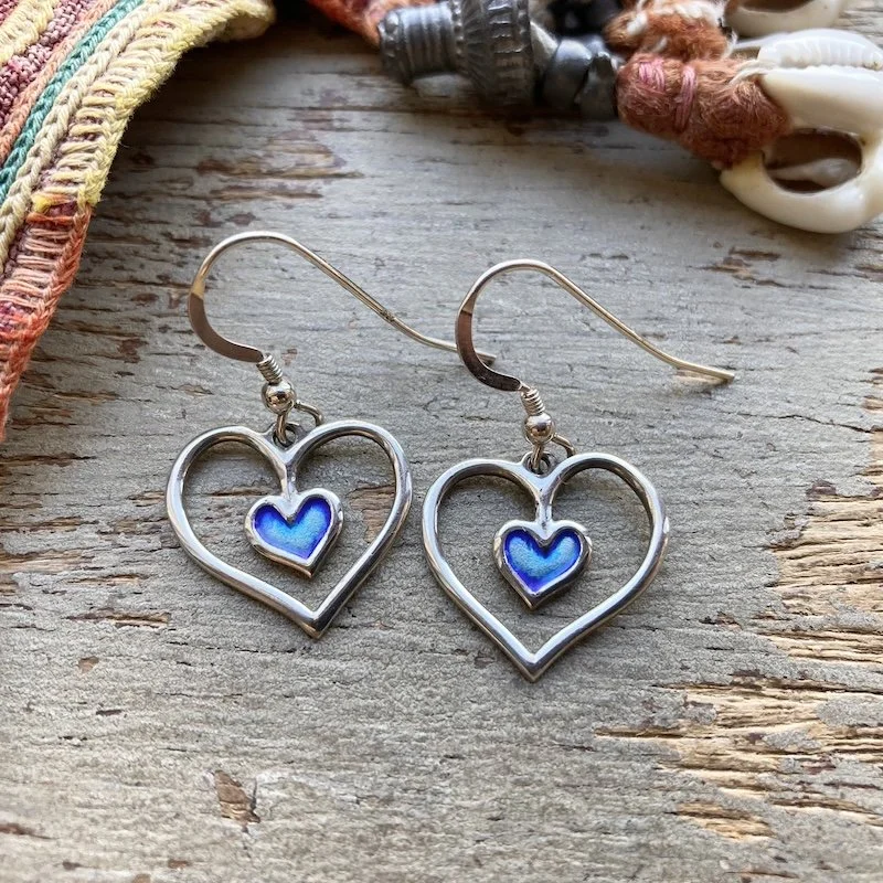 sterling silver and enamel love heart earrings 1.jpeg
