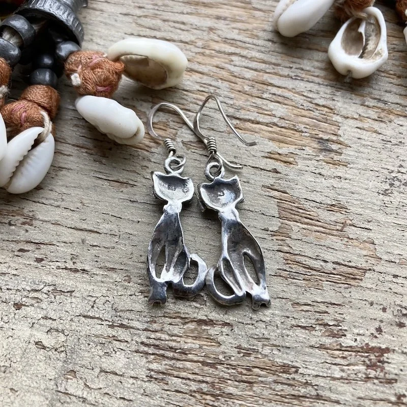 vintage sterling silver cat earrings 3.jpeg
