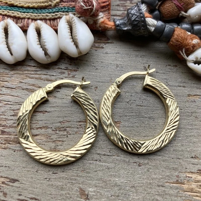vintage sterling silver gilt hoops 1.jpeg