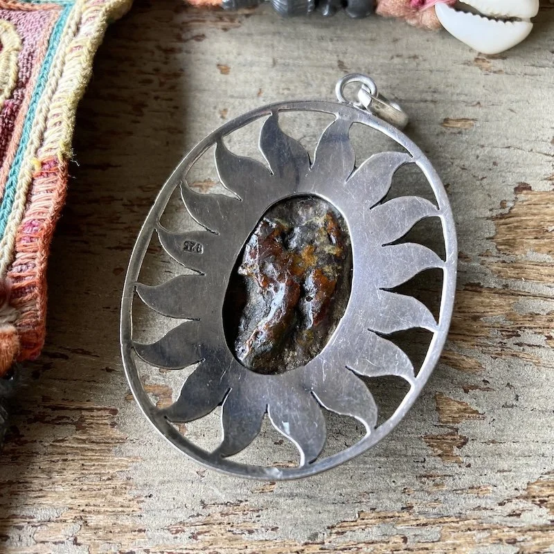 vintage sterling silver and variscite sun pendant 2.jpeg