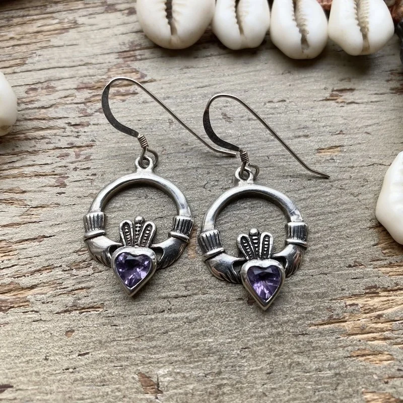 sterling silver claddagh earrings 2.jpeg