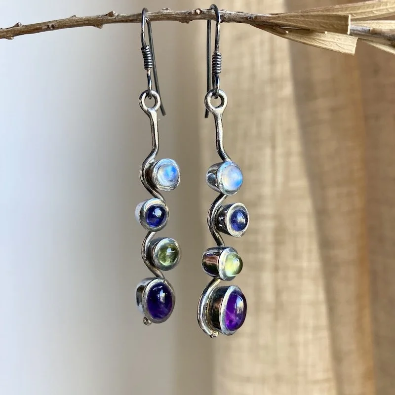 sterling silver amethyst, peridot and rainbow moonstone earrings 5.jpeg