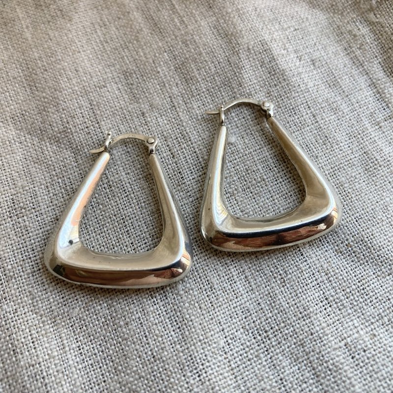 Fab Sterling Silver Creole Hoops