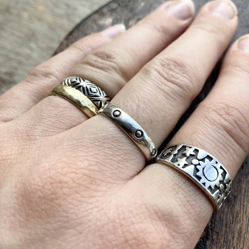 vintage sterling silver dot band ring 4.jpeg