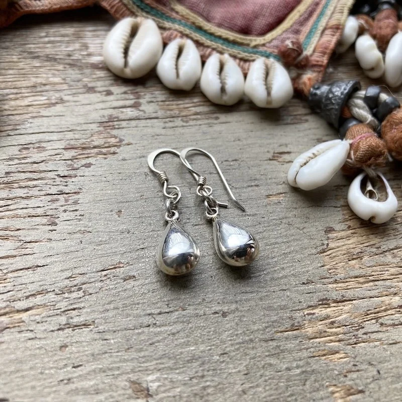 Cute Little Sterling Silver Dangly Droplet Earrings