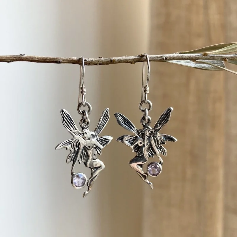 sterling silver and amethyst fairy earrings 3.jpeg