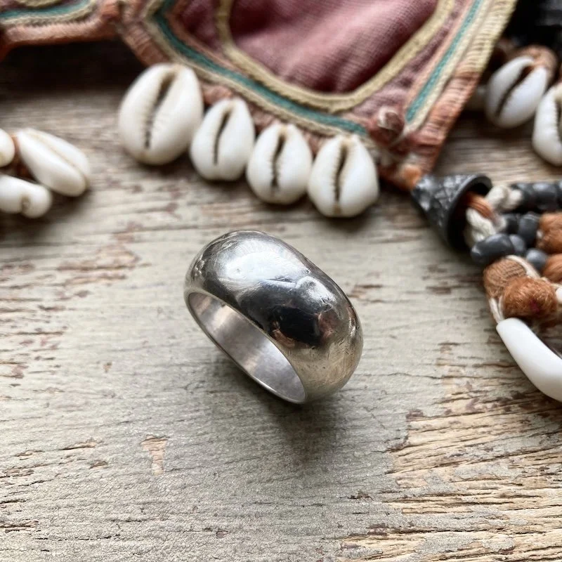 Vintage Chunky Sterling Silver Band Ring