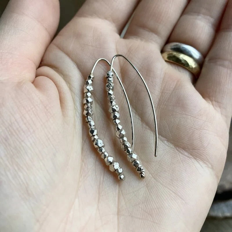 sterling silver beaded threader earrings 4.jpeg