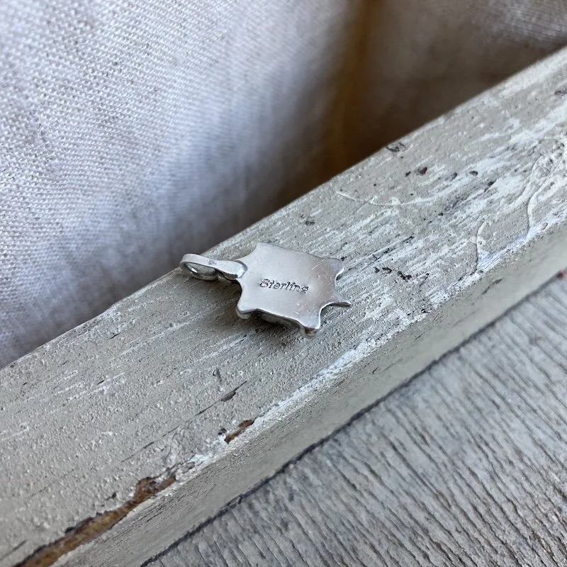 vintage sterling silver and abalone shell turtle pendant 2.jpeg