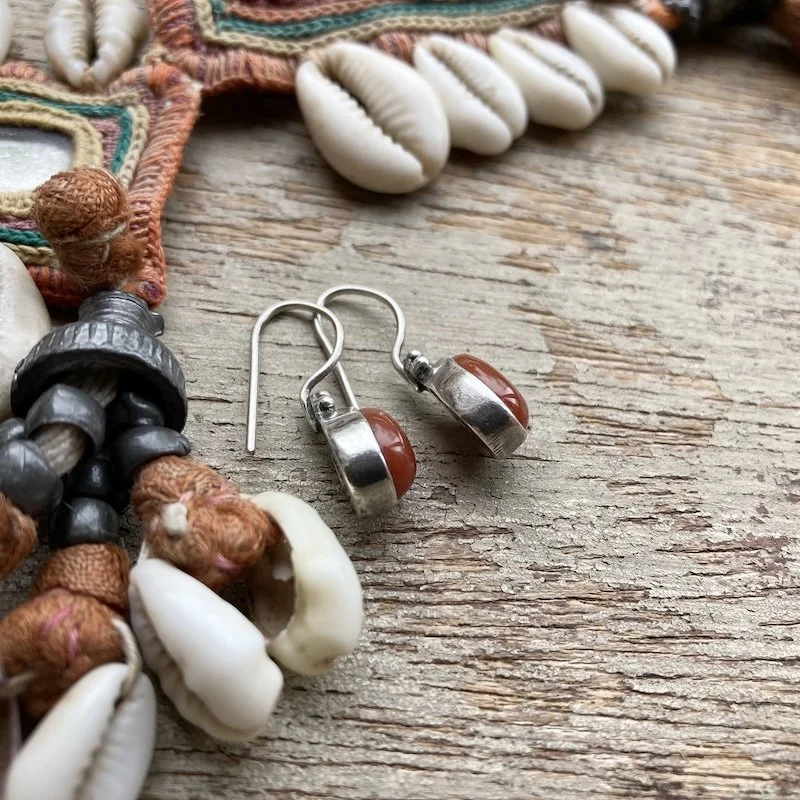 simple sterling silver carnelian earrings 2.jpeg