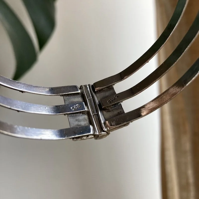 vintage Indian ornate sterling silver triple row bangle 4.jpeg