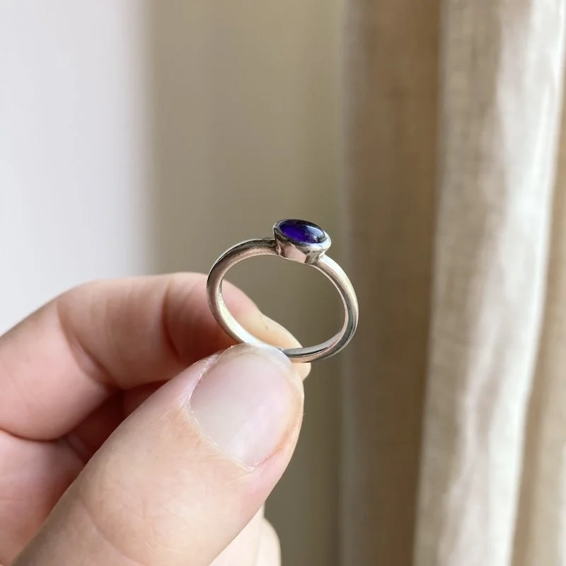 vintage simple sterling silver amethyst ring 3.jpeg