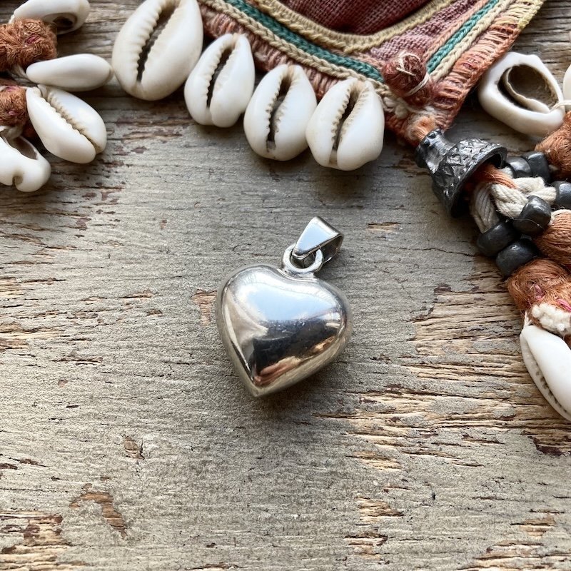 Lovely Vintage Sterling Silver Heart Pendant