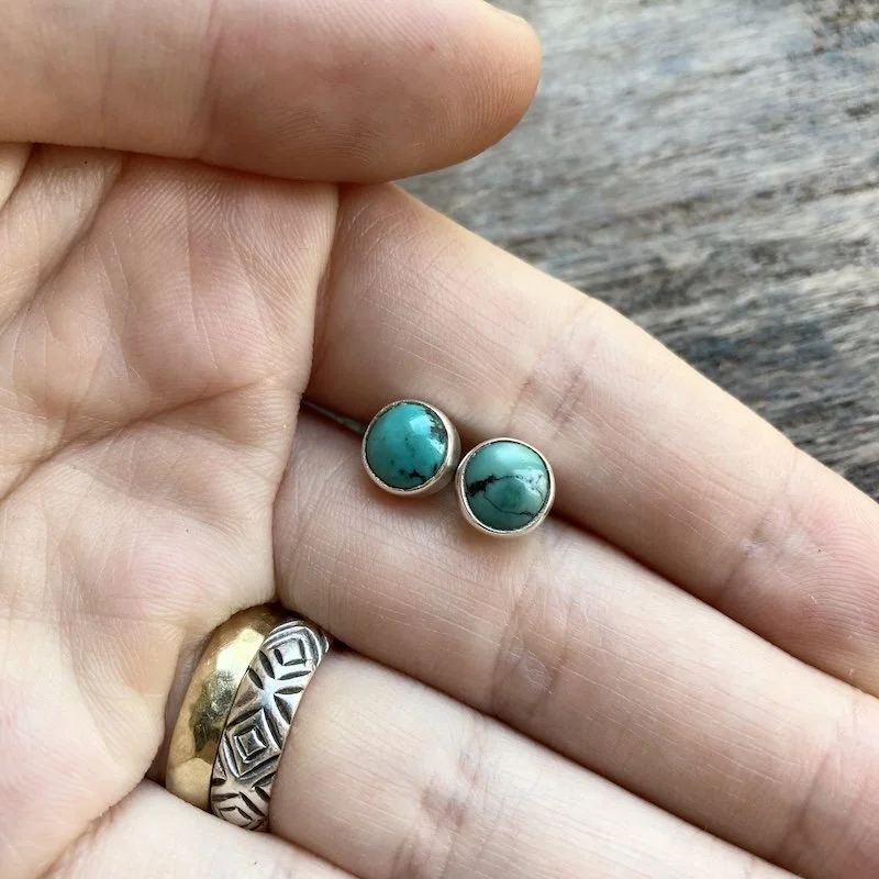 simple sterling silver turquoise earrings 3.jpeg