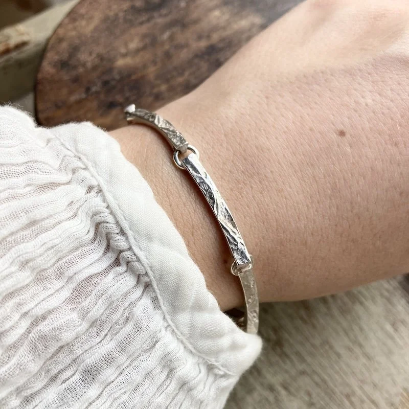 funky textured solid silver bracelet 4.jpeg