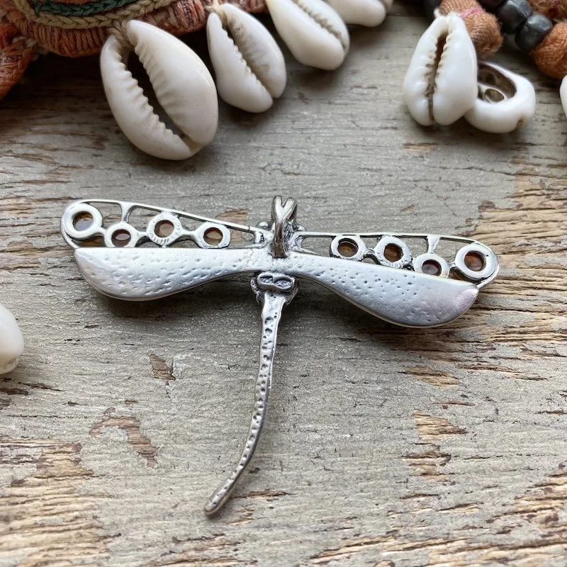 sterling silver and amber dragonfly pendant 2.jpeg