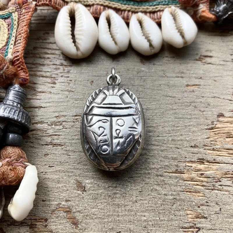 vintage sterling silver scarab beetle pendant 1.jpeg