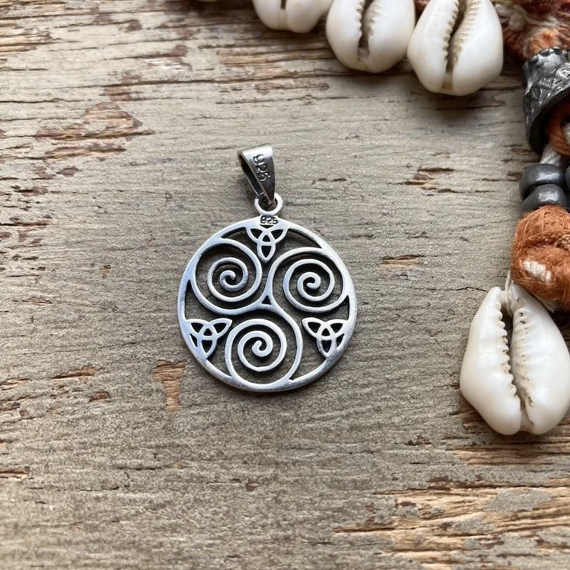 sterling silver celtic spiral triskelion pendant 2.jpeg