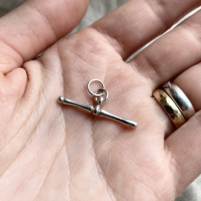 Vintage Sterling Silver T-Bar Pendant