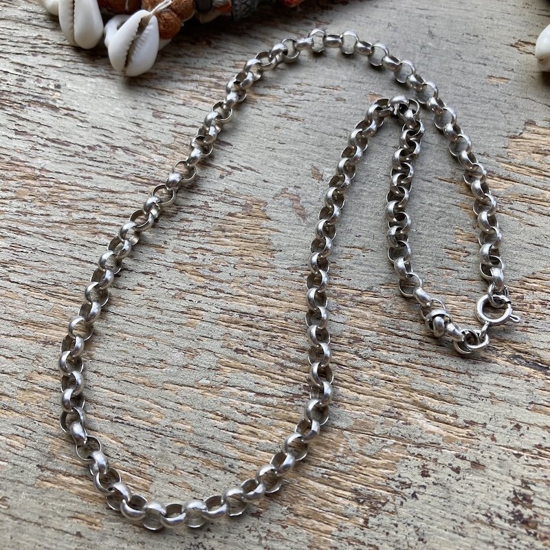 Fab Vintage Chunky Sterling Silver Belcher Chain 16”