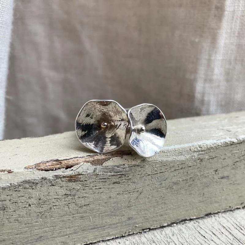 Beautiful Vintage Sterling Silver Flower Ring