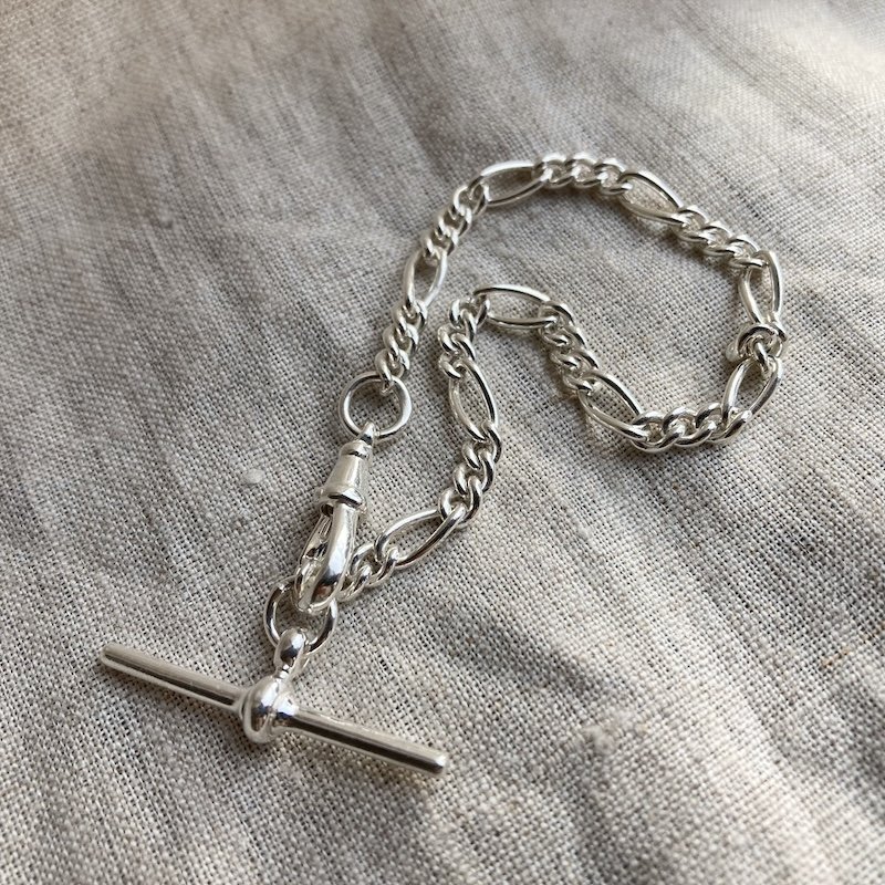 Vintage Deadstock Sterling Silver T-Bar Bracelet