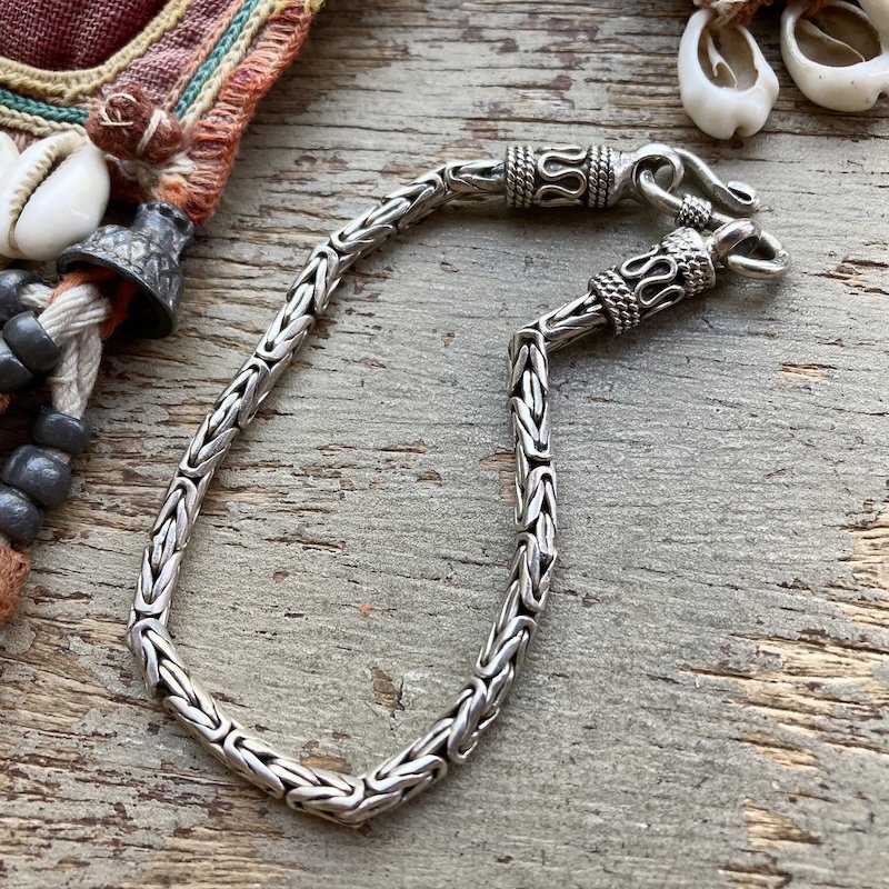 sterling silver Byzantine link bracelet 1.jpeg