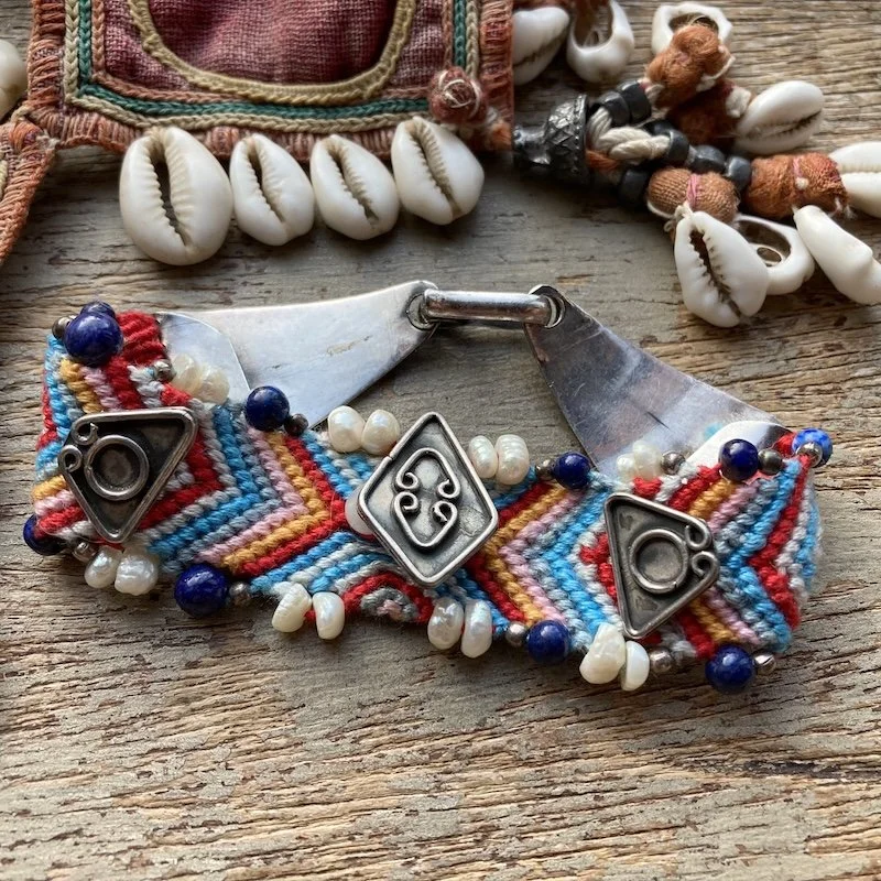 handmade sterling silver and woven friendship band bracelet 1.jpeg