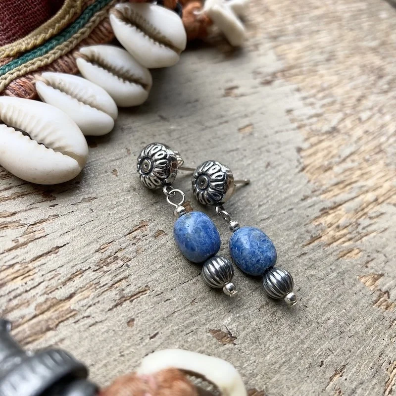 southwestern sterling silver sodalite earrings 1.jpeg