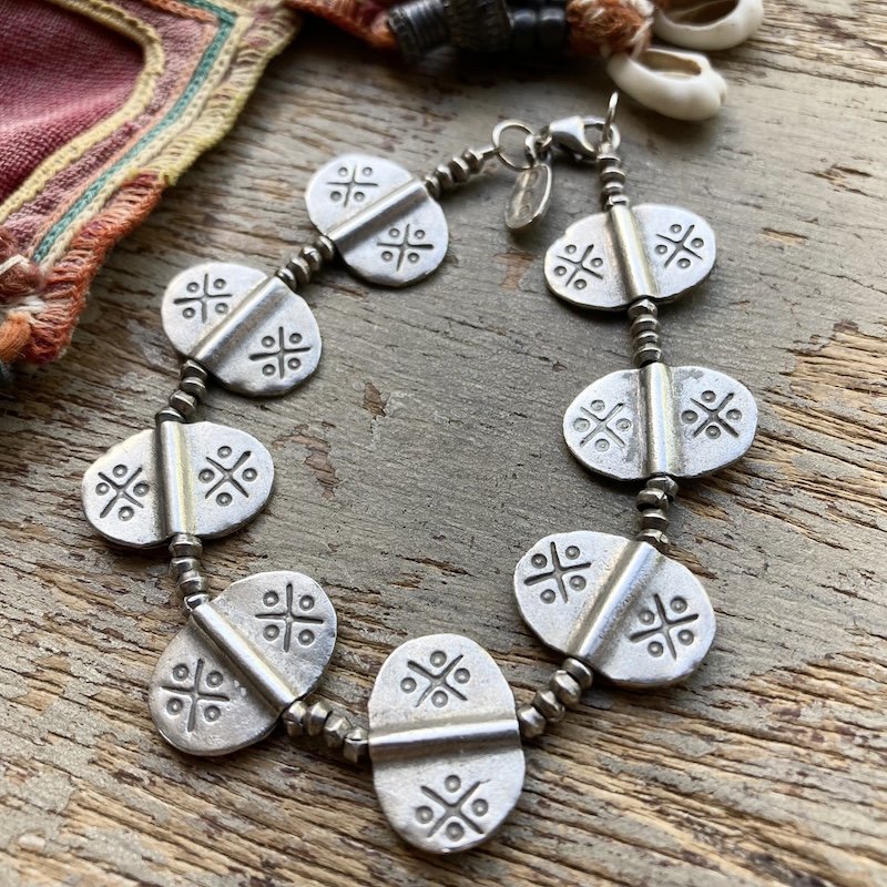 solid silver stamped motif bracelet 1.jpeg