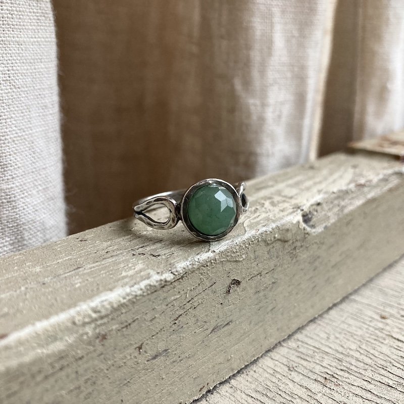 sterling silver faceted aventurine ring 1.jpeg