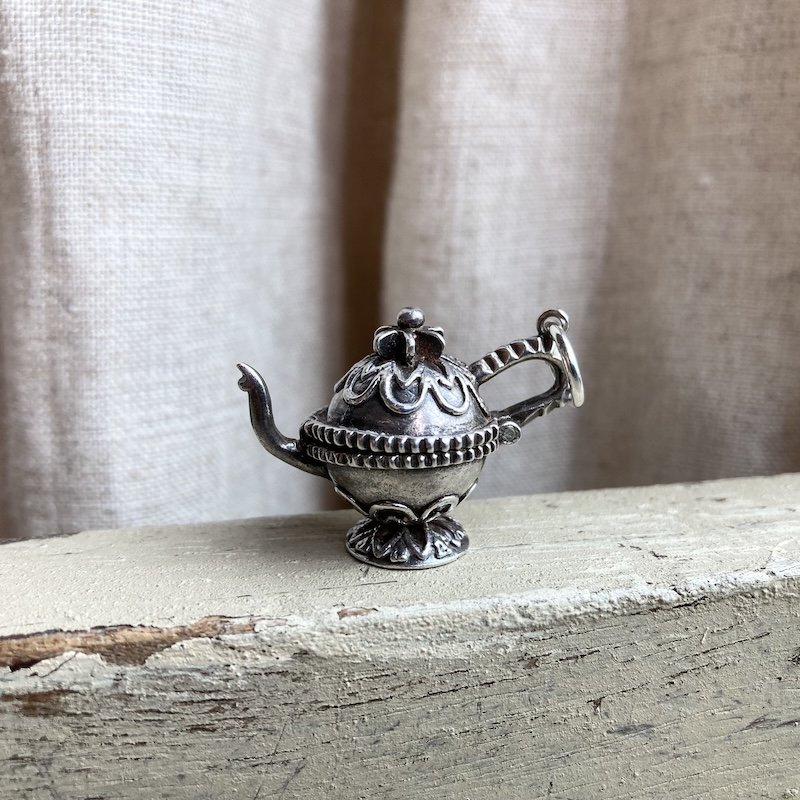 Amazing Vintage Sterling Silver Teapot Pendant