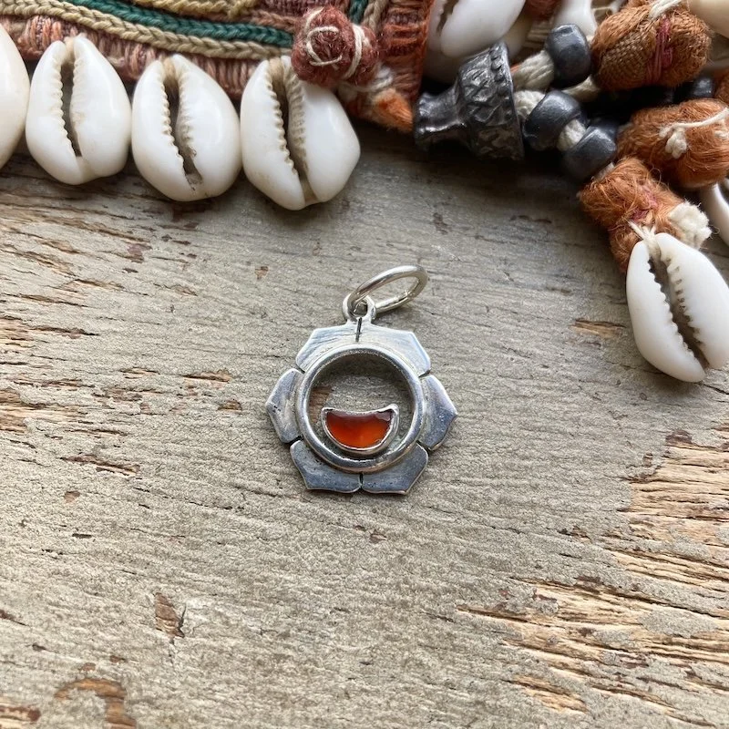 sterling silver and carnelian sacral chakra pendant 3.jpeg