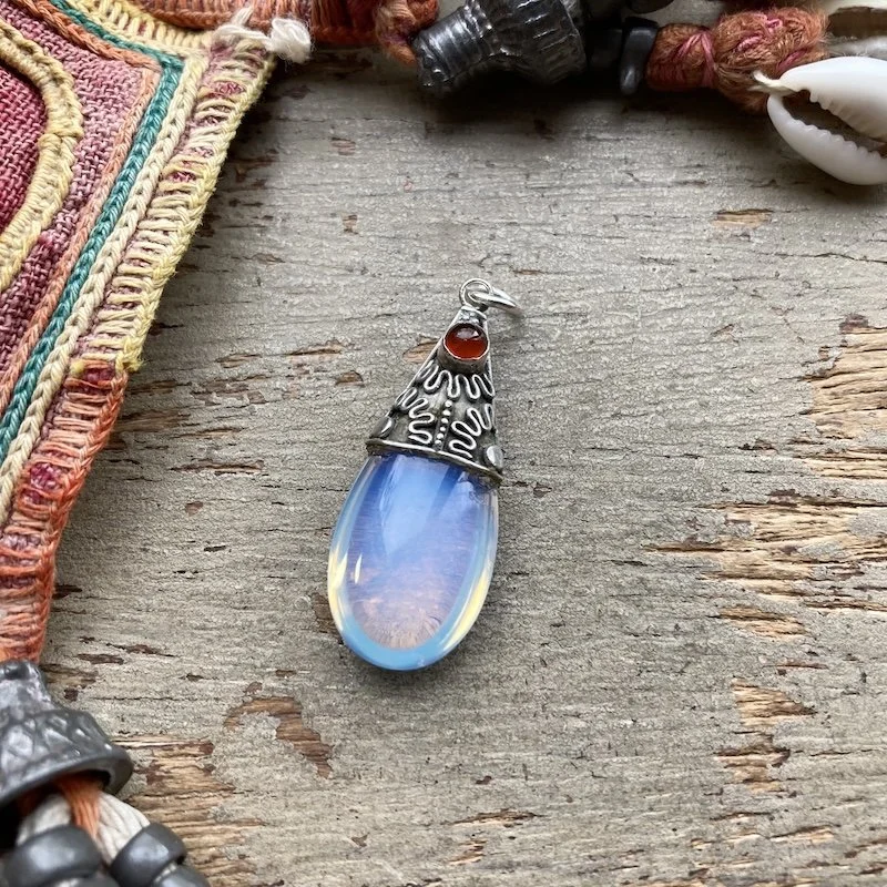 sterling silver and opalescent glass pendant 1.jpeg