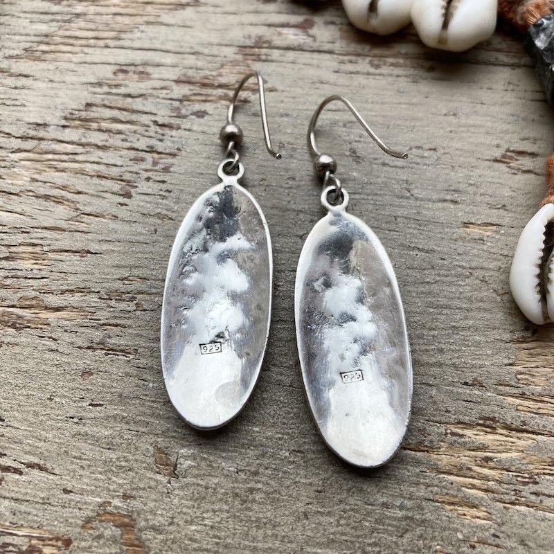 Fab Vintage Funky Sterling Silver Dangly Earrings