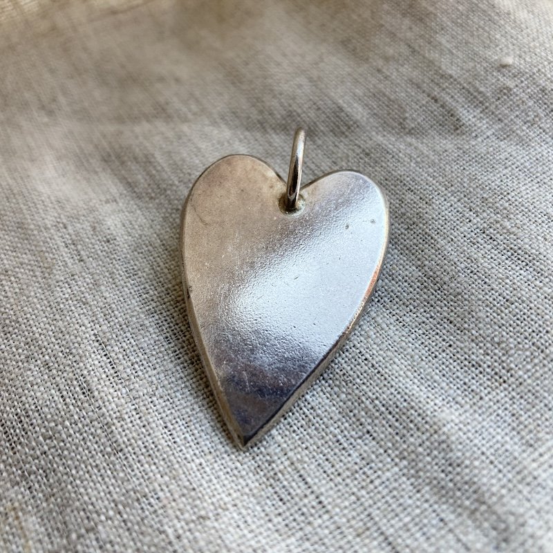 Beautiful Vintage Solid Silver Heart Pendant
