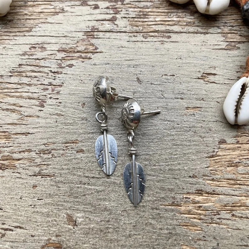 sterling silver southwestern feather earrings 3.jpeg
