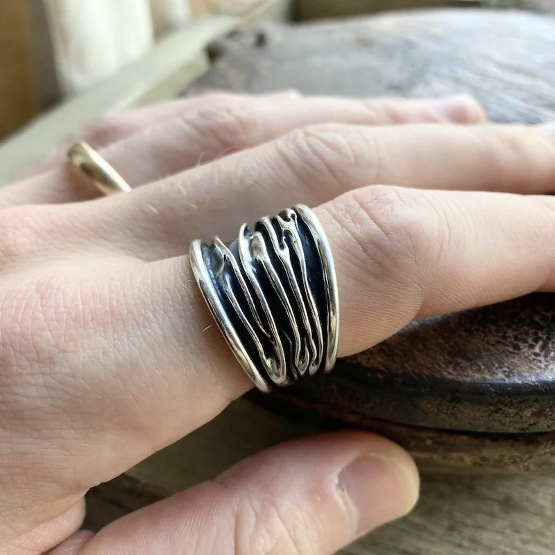 chunky textured solid silver ring 5.jpeg