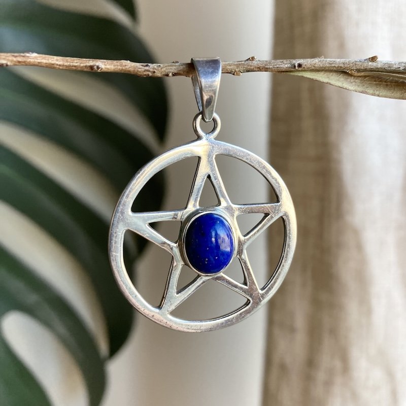 sterling silver lapis lazuli pentacle pendant 4.jpeg