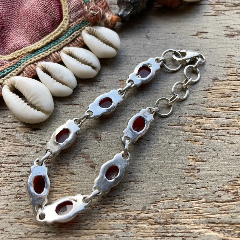 sterling silver and carnelian cabochon bracelet 3.jpeg