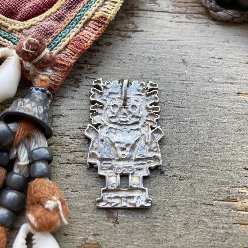 Peruvian sterling silver Incan God pendant 2.jpeg