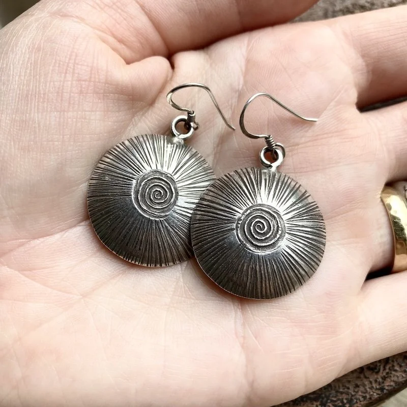 handmade pure silver spiral earrings 4.jpeg