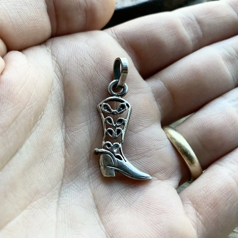 sterling silver cowboy boot pendant 4.jpeg