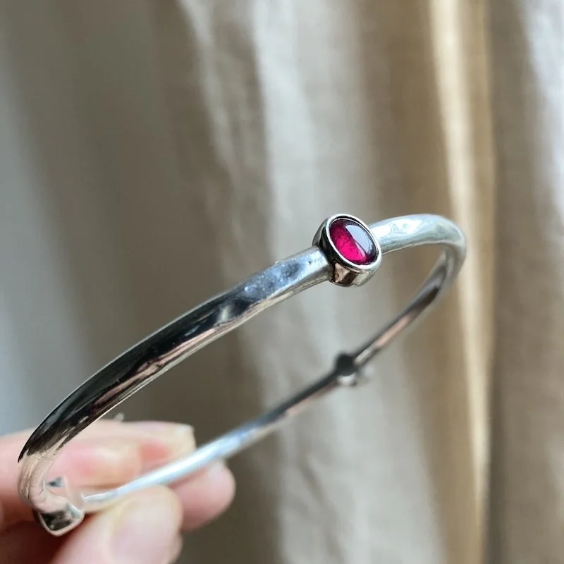 sterling silver and garnet bangle 2.jpeg