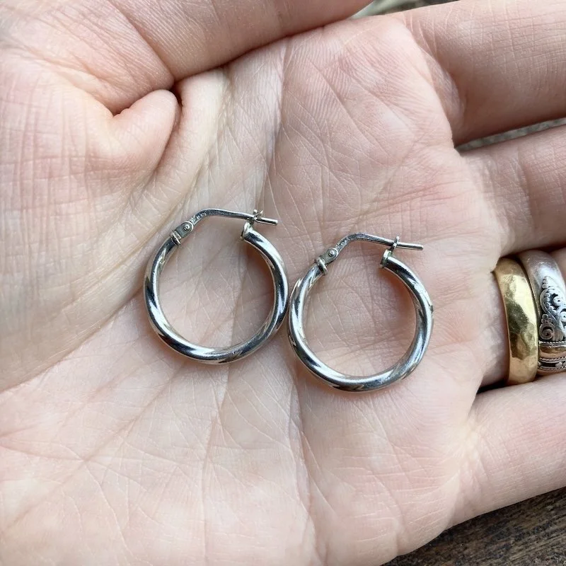 cute little sterling silver textured hoops 3.jpeg