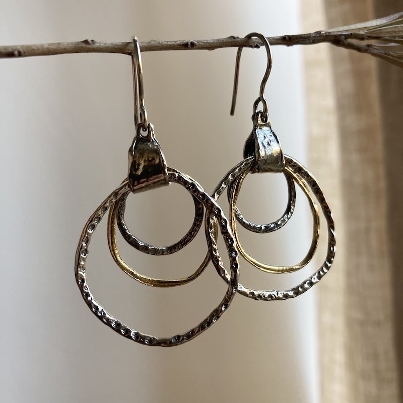 Beautiful Sterling Silver Organic Textured Earrings
