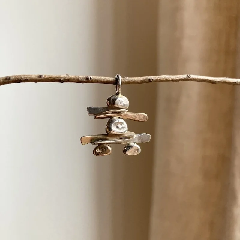 handmade sterling silver pebble stack pendant 4.jpeg