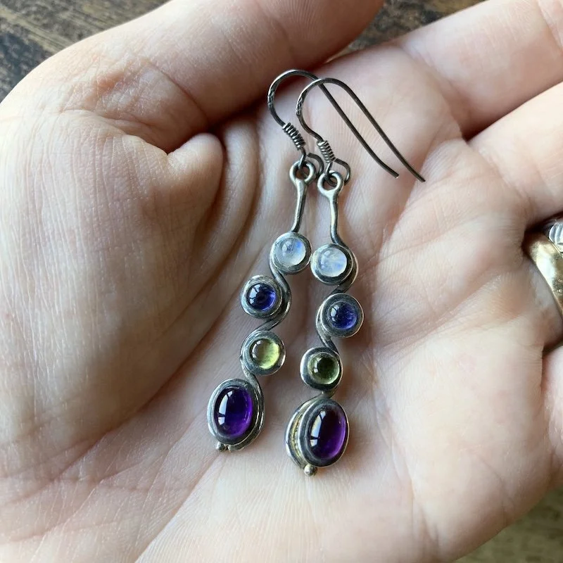 sterling silver amethyst, peridot and rainbow moonstone earrings 4.jpeg