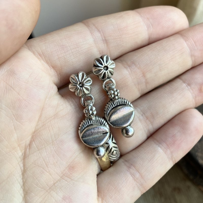 vintage Indian ornate sterling silver earrings 2.jpeg